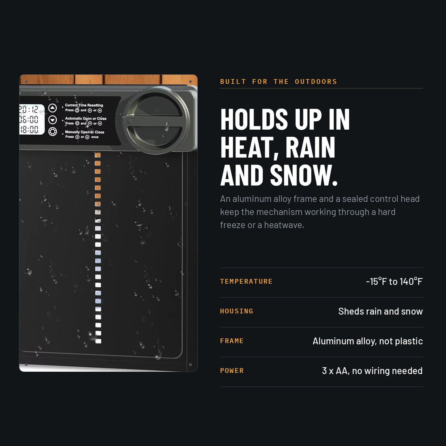 Automatic Chicken Coop Door with Timer | Predator-Proof Aluminum